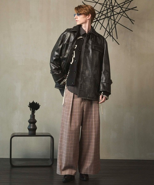 【定価99,000円】25ss シープレザー カーコート レザージャケット UNISEX》Sheep Leather Car Coat/シープレザーカーコート
