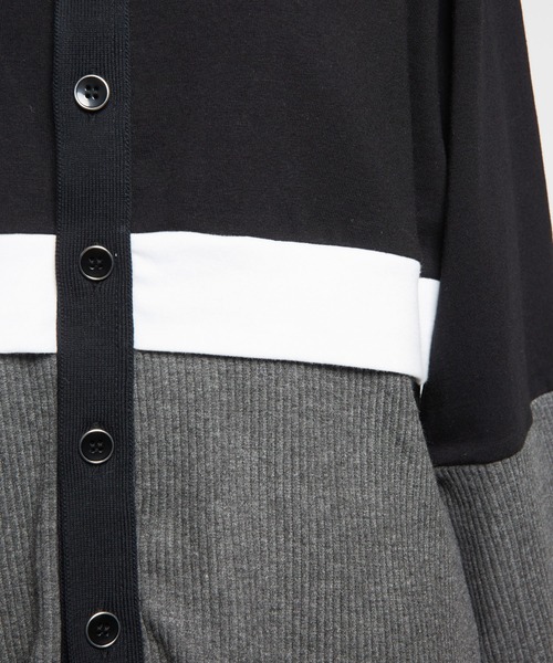 gomme（ゴム）の「コンビネーション　レイヤースリーブカーディガン（カーディガン/ボレロ・レディース・チャコール/ブラック/ネイビー・MEDIUM）」の16枚目の写真