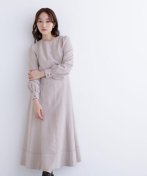 正規品♡スフレ♡BEARワンピース♡ベージュ セール】ワッシャーカフタンワンピース（ワンピース）｜A part