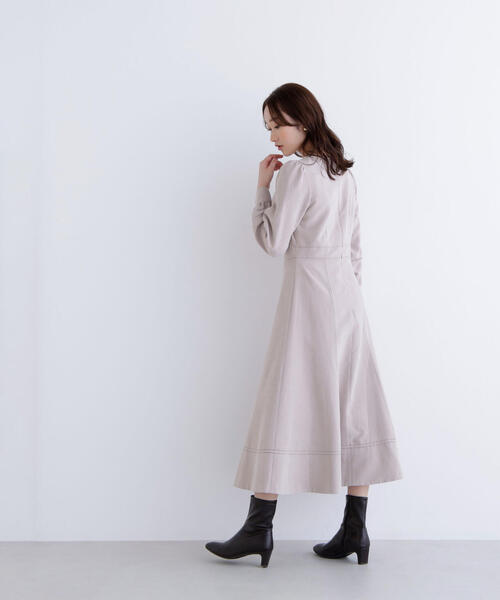 ビューティービースト、ワンピース セール】◇バイカラーステッチワンピース（ワンピース）｜NATURAL