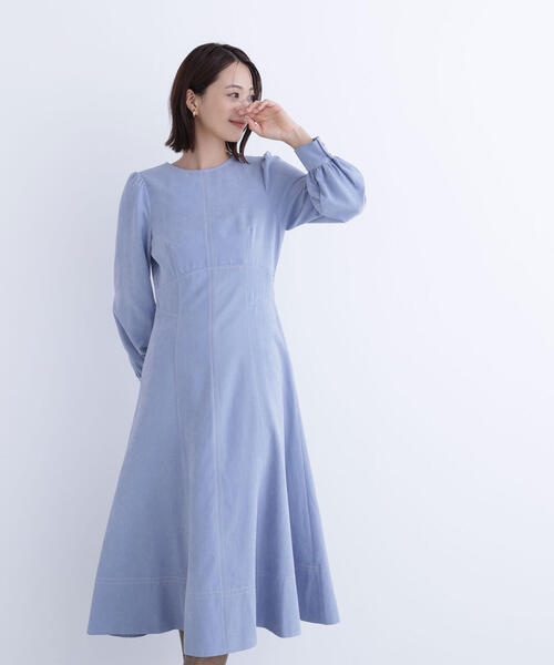NATURAL BEAUTY BASIC(ナチュラルビューティーベーシック)の「◇バイカラーステッチワンピース(ワンピース・レディース・ベージュ系その他/ブルー系その他・SMALL/MEDIUM)」の22枚目の写真