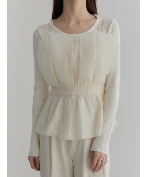 amel(エイメル)の「チュールフリルビスチェ(シャツ/ブラウス・レディース・アイボリー・FREE)」の2枚目の写真