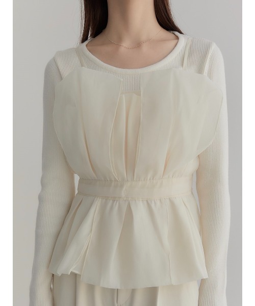 amel(エイメル)の「チュールフリルビスチェ(シャツ/ブラウス・レディース・アイボリー・FREE)」の3枚目の写真