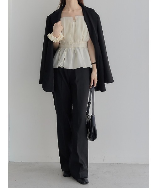 amel(エイメル)の「チュールフリルビスチェ(シャツ/ブラウス・レディース・アイボリー・FREE)」の4枚目の写真