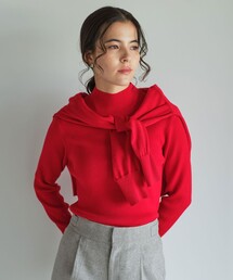 green label relaxing | ウール リブ ボトルネック ニット プルオーバー ウォッシャブル(ニット/セーター)