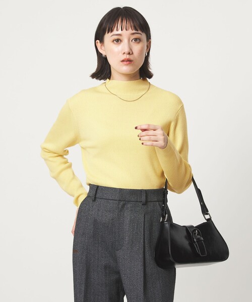 ウール リブ ボトルネック ニット プルオーバー ウォッシャブル