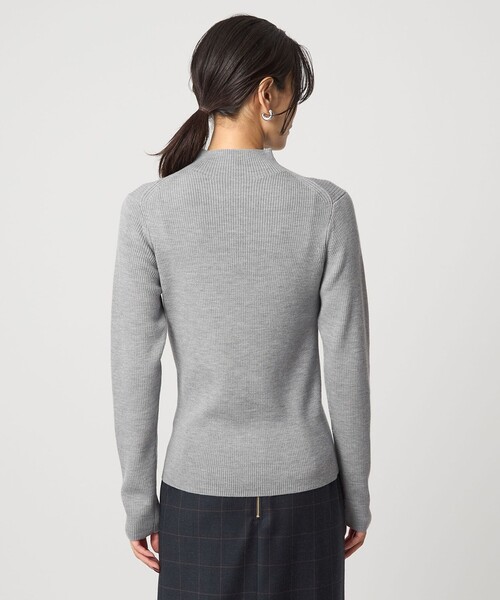 ウール リブ ボトルネック ニット プルオーバー ウォッシャブル