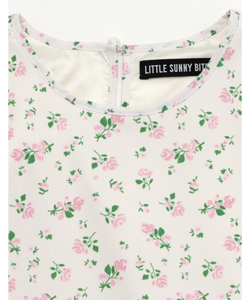 Little sunny bite（リトルサニーバイト）の「floral mini dress（Tシャツ/カットソー・レディース・ホワイト/ブラック/ピンク・SMALL/MEDIUM）」の4枚目の写真