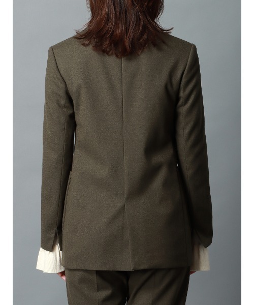 CIS.（シス）の「CIS． メタルボタンジャケット ウォッシャブル ポリエステル 無地（テーラードジャケット・レディース・カーキ/グレー・36(7号)/38(9号)/40(11号)）」の7枚目の写真