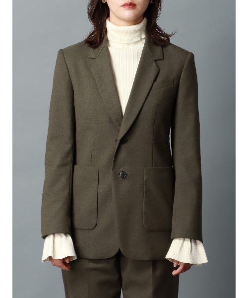 CIS.（シス）の「CIS． メタルボタンジャケット ウォッシャブル ポリエステル 無地（テーラードジャケット・レディース・カーキ/グレー・36(7号)/38(9号)/40(11号)）」の11枚目の写真