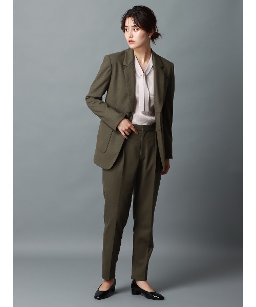 CIS.（シス）の「CIS． メタルボタンジャケット ウォッシャブル ポリエステル 無地（テーラードジャケット・レディース・カーキ/グレー・36(7号)/38(9号)/40(11号)）」の3枚目の写真