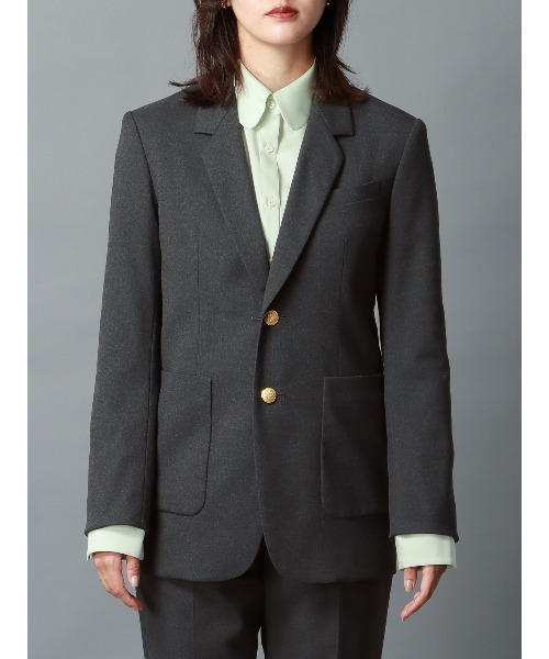 CIS.（シス）の「CIS． メタルボタンジャケット ウォッシャブル ポリエステル 無地（テーラードジャケット・レディース・カーキ/グレー・36(7号)/38(9号)/40(11号)）」の17枚目の写真