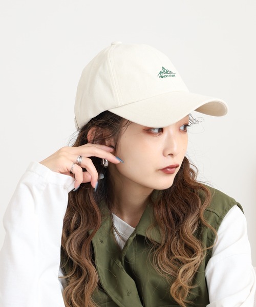 セール】ワンポイント刺繍 ロングバイザーキャップ（キャップ