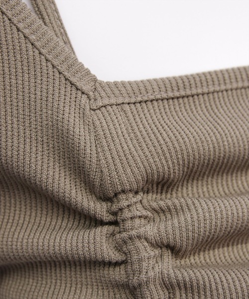 clear（クリア）の「ドロストリボン長袖カットソートップス［韓国ファッション カジュアル］≪AW新作≫（Tシャツ/カットソー・レディース・ブラウン/モカ/ブラック/アイボリー・F）」の12枚目の写真