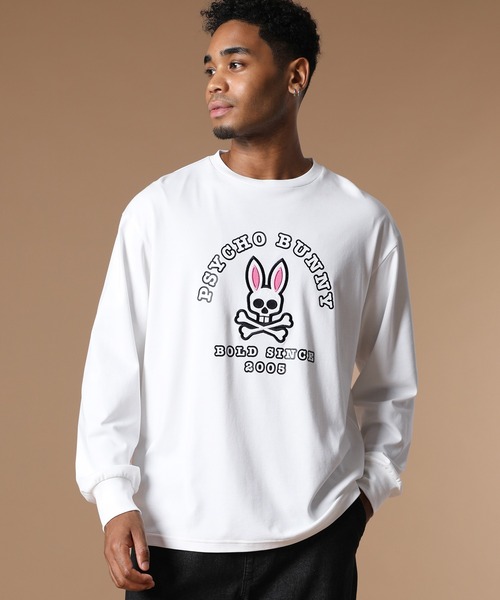 Psycho Bunny(サイコバニー)の「【20th Anniversary】アニバーサリーリミテッドエディション ロングスリーブTシャツ(Tシャツ/カットソー・メンズ・ブラック/ホワイト・SMALL/MEDIUM/LARGE/X-LARGE)」の1枚目の写真