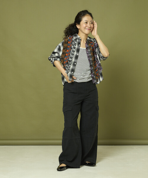 Freada(フリーダ)の「Freada/フリーダ ミリタリーワイドパンツ(その他パンツ・レディース・オリーブ/ブラック・MEDIUM/SMALL)」の15枚目の写真