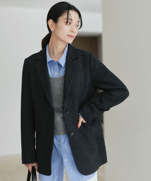 size SHORTあり］ウーリー テーラード ジャケット（テーラード