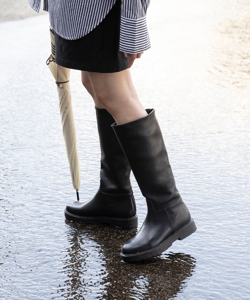 welleg(ウェレッグ)の「【 晴雨兼用 】ラウンドトゥ ロングブーツ(ブーツ・レディース・ブラック・S/M/L/LL)」の14枚目の写真