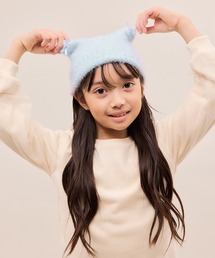 ROPE' PICNIC（ロペピクニック）の「【KIDS/キッズ】ねこみみラメニット帽 /リンクコーデ（ニットキャップ/ビーニー）」