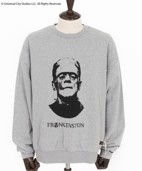 ADAM PATEK(アダムパテック)の「【ADAMPATEK/アダムパテック】Frankenstein portrait crewneck スウェット(スウェット・レディース・ブラック/グレー・2/1)」の5枚目の写真