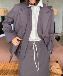 LONSLAN（ロンスラン）の「【LONSLAN】ドローストリングオーバージャケット LONW25a008（テーラードジャケット）」