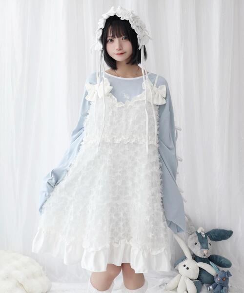 りんちゃん　くま耳ボアフリルワンピース2点セット セール】Whinny/きらめいたふりりんワンピちゃん（ワンピース