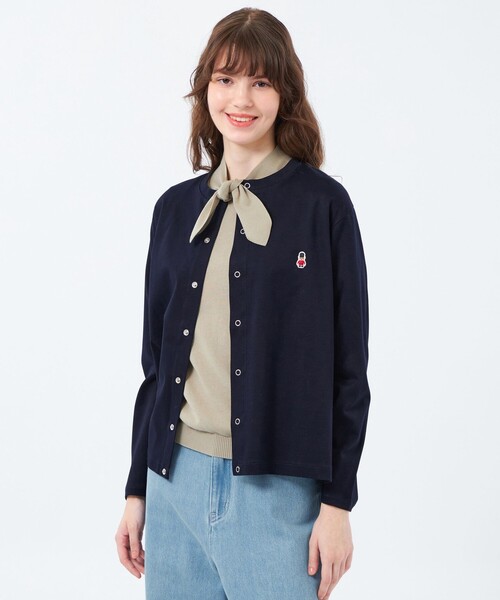 MACKINTOSH PHILOSOPHY（ﾏｯｷﾝﾄｯｼｭ ﾌｨﾛｿﾌｨｰ）の「バッキンガムベア コットンポンチカーデ（カーディガン/ボレロ・レディース・レッド系その他2/ベージュ系その他/ダークネイビー・38）」の2枚目の写真