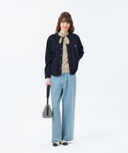 MACKINTOSH PHILOSOPHY（ﾏｯｷﾝﾄｯｼｭ ﾌｨﾛｿﾌｨｰ）の「バッキンガムベア コットンポンチカーデ（カーディガン/ボレロ・レディース・レッド系その他2/ベージュ系その他/ダークネイビー・38）」の5枚目の写真