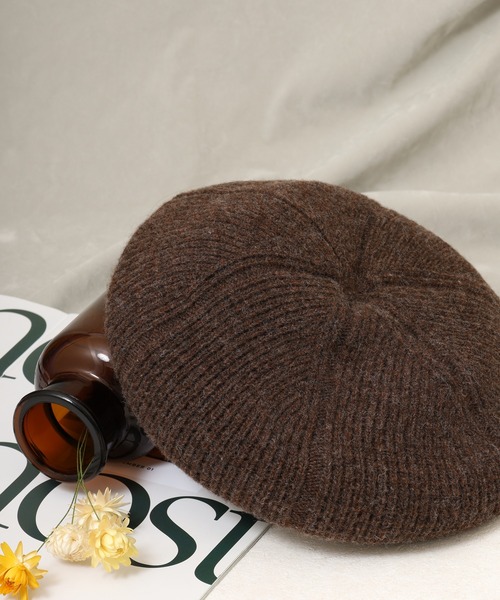 Sense of Grace(センスオブグレース)の「リブ編み サーモニットベレー(ハンチング/ベレー帽・メンズ・グレー/ブラック/ライトブルー/ブラウン・FREE)」の4枚目の写真