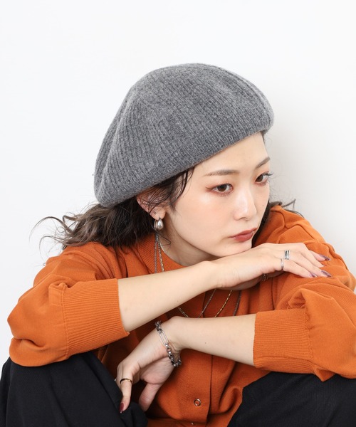 Sense of Grace(センスオブグレース)の「リブ編み サーモニットベレー(ハンチング/ベレー帽・メンズ・グレー/ブラック/ライトブルー/ブラウン・FREE)」の17枚目の写真