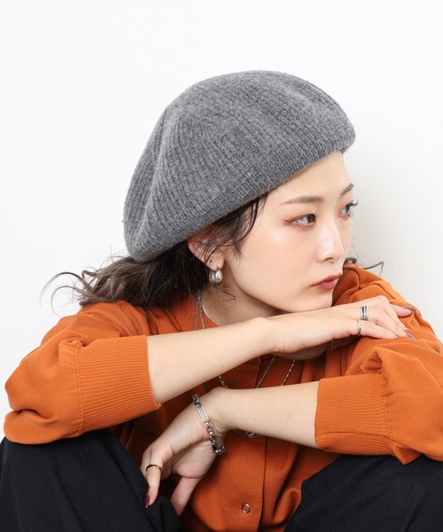 Sense of Grace(センスオブグレース)の「リブ編み サーモニットベレー(ハンチング/ベレー帽・メンズ・グレー/ブラック/ライトブルー/ブラウン・FREE)」の18枚目の写真