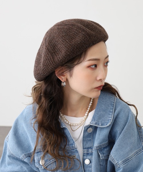 Sense of Grace(センスオブグレース)の「リブ編み サーモニットベレー(ハンチング/ベレー帽・メンズ・グレー/ブラック/ライトブルー/ブラウン・FREE)」の19枚目の写真