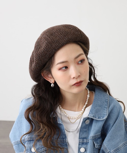 Sense of Grace(センスオブグレース)の「リブ編み サーモニットベレー(ハンチング/ベレー帽・メンズ・グレー/ブラック/ライトブルー/ブラウン・FREE)」の20枚目の写真