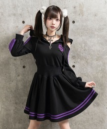 Amilige（アミリージュ）の「オフショルパーカーワンピース（ワンピース）」