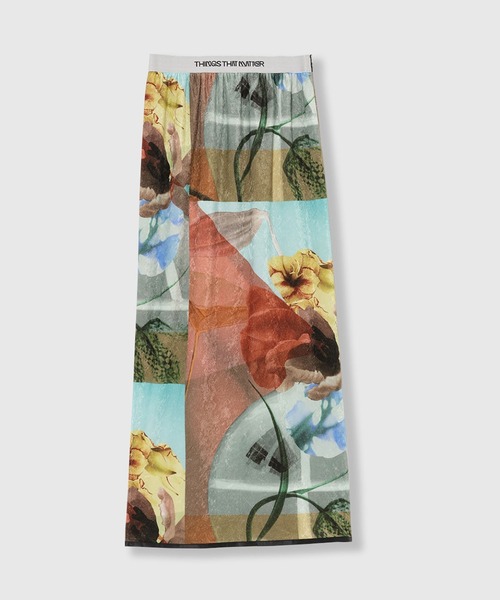 THINGS THAT MATTER（シングス ザット マター）の「PRE-SENT PRINT VELOUR NARROW SKIRT / プレセントプリントベロアナロースカート（スカート・レディース・マルチ/ブラック・1/2）」の15枚目の写真