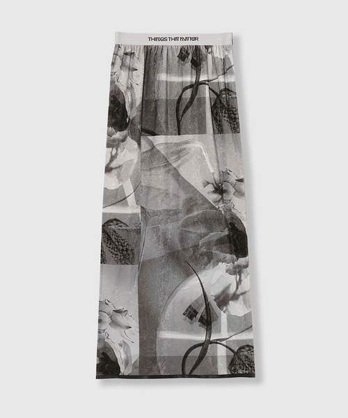 THINGS THAT MATTER（シングス ザット マター）の「PRE-SENT PRINT VELOUR NARROW SKIRT / プレセントプリントベロアナロースカート（スカート・レディース・マルチ/ブラック・1/2）」の13枚目の写真