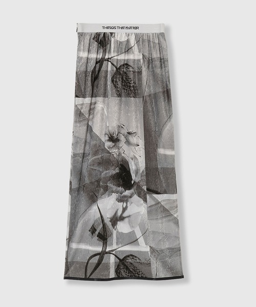 THINGS THAT MATTER（シングス ザット マター）の「PRE-SENT PRINT VELOUR NARROW SKIRT / プレセントプリントベロアナロースカート（スカート・レディース・マルチ/ブラック・1/2）」の12枚目の写真