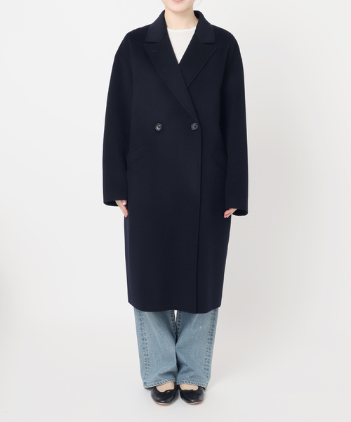 フレームワーク　黒 ダブルブレスト ウールコート ≪追加≫SUPER160'sダブルブレストコート 2（チェスターコート