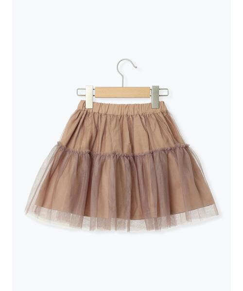 Samansa Mos2 Lagom(サマンサモスモスラーゴム)の「チュールスカート(スカート・キッズ・キナリ/モカ・小(S)/中(M)/大(L)/特(XL))」の3枚目の写真