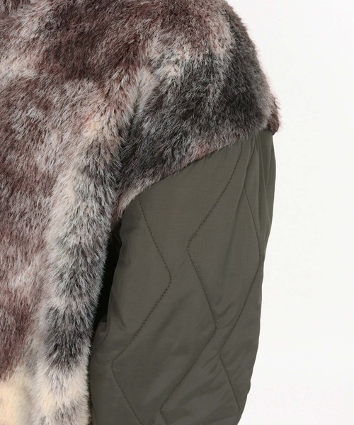 CAMBIO(カンビオ)の「mj11133-Monotone Marble Fake Fur Curved Zipper Blouson フーディージャケット(A56025cmb)(その他アウター・メンズ・ブラウン/ブラック・S/M/L)」の16枚目の写真