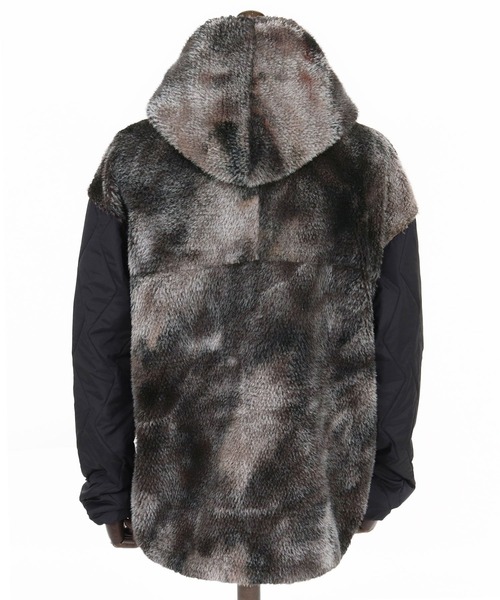 CAMBIO(カンビオ)の「mj11133-Monotone Marble Fake Fur Curved Zipper Blouson フーディージャケット(A56025cmb)(その他アウター・メンズ・ブラウン/ブラック・S/M/L)」の19枚目の写真