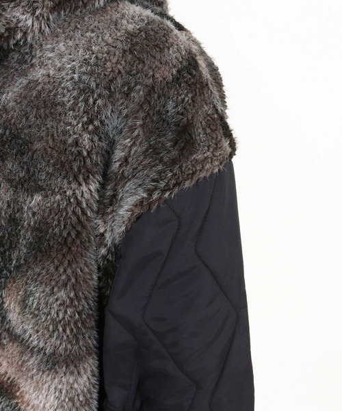 CAMBIO(カンビオ)の「mj11133-Monotone Marble Fake Fur Curved Zipper Blouson フーディージャケット(A56025cmb)(その他アウター・メンズ・ブラウン/ブラック・S/M/L)」の21枚目の写真