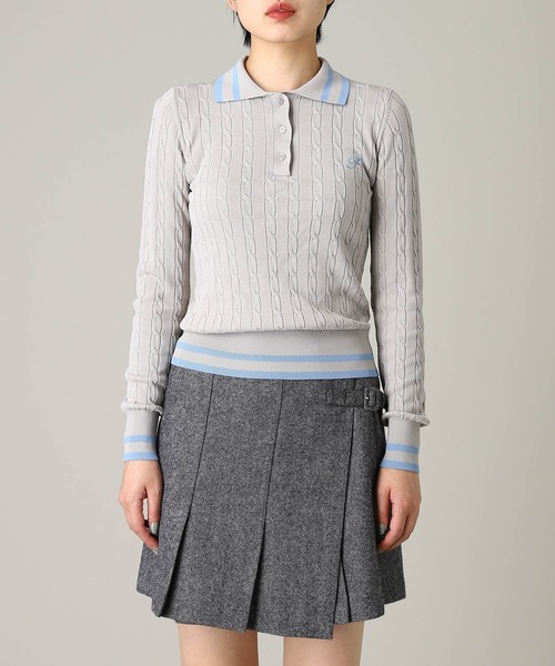 forget-me-nots Long Sleeve Knit Polo FMN-25AW-KN-001（Tシャツ 