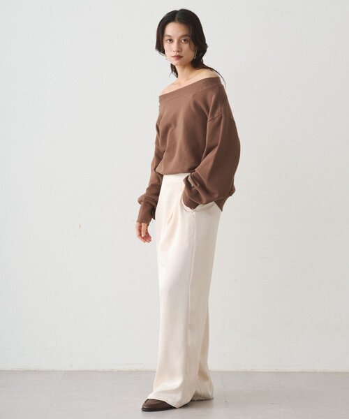 ワイドベルトサテンパンツ 2nd（その他パンツ）｜LOUNGEDRESS  