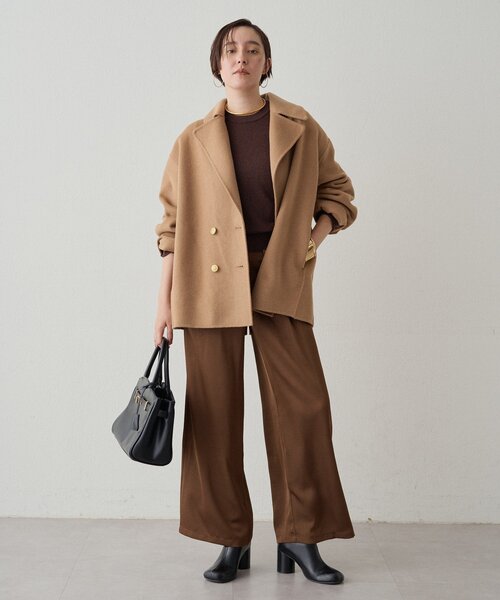 LOUNGEDRESS（ラウンジドレス）の「ワイドベルトサテンパンツ 2nd（その他パンツ・レディース・アイボリー/ブラウン・SMALL/MEDIUM）」の21枚目の写真