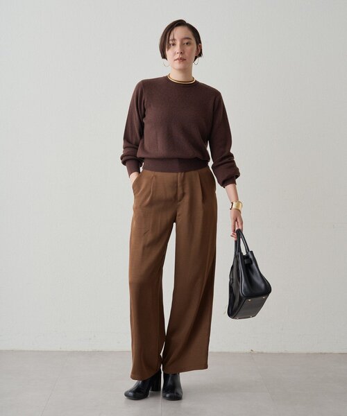 LOUNGEDRESS（ラウンジドレス）の「ワイドベルトサテンパンツ 2nd（その他パンツ・レディース・アイボリー/ブラウン・SMALL/MEDIUM）」の20枚目の写真