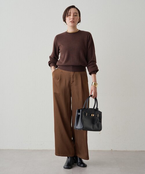 LOUNGEDRESS（ラウンジドレス）の「ワイドベルトサテンパンツ 2nd（その他パンツ・レディース・アイボリー/ブラウン・SMALL/MEDIUM）」の19枚目の写真