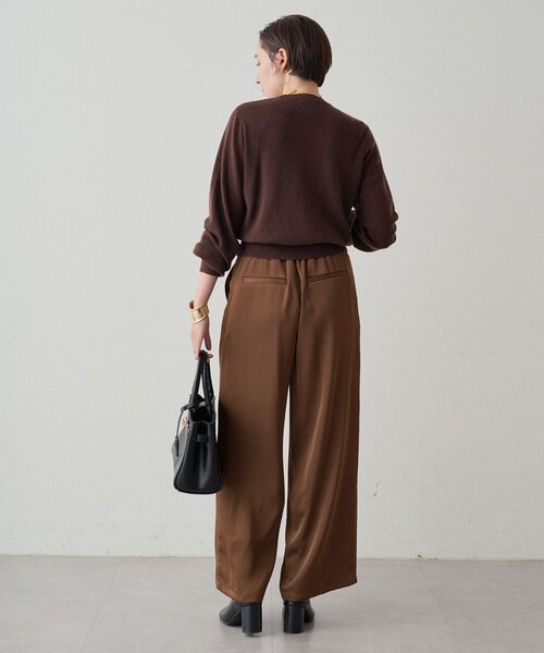 LOUNGEDRESS（ラウンジドレス）の「ワイドベルトサテンパンツ 2nd（その他パンツ・レディース・アイボリー/ブラウン・SMALL/MEDIUM）」の16枚目の写真