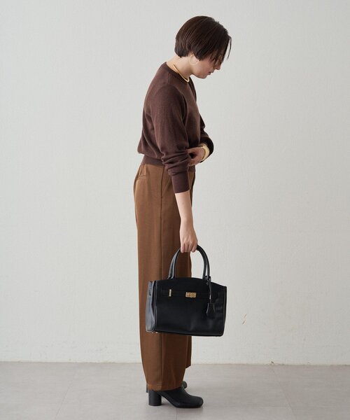 LOUNGEDRESS（ラウンジドレス）の「ワイドベルトサテンパンツ 2nd（その他パンツ・レディース・アイボリー/ブラウン・SMALL/MEDIUM）」の15枚目の写真