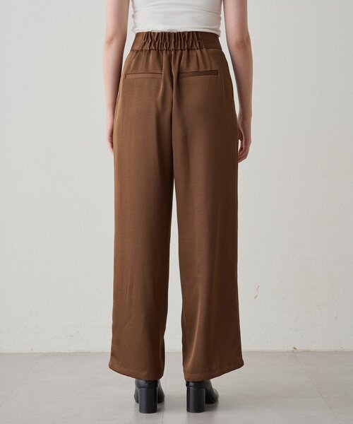 LOUNGEDRESS（ラウンジドレス）の「ワイドベルトサテンパンツ 2nd（その他パンツ・レディース・アイボリー/ブラウン・SMALL/MEDIUM）」の6枚目の写真